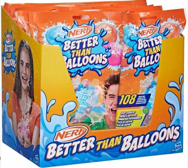 The Hasbro Nerf Super Soaker Better Than Balloons 108 PODS (14 Packs per case)
