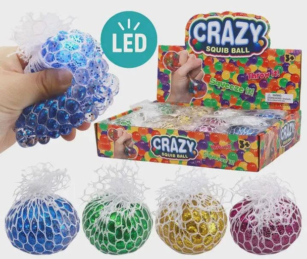 Light-Up Squishy-Orbit Mesh Ball (Light up ball)