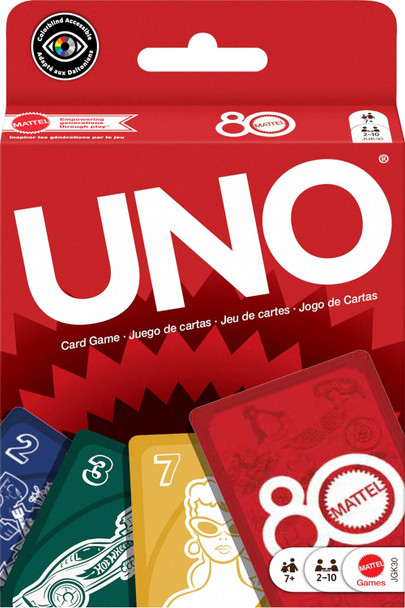 UNO Mattel 80th Ruby Red Edition (8 PER CASE)