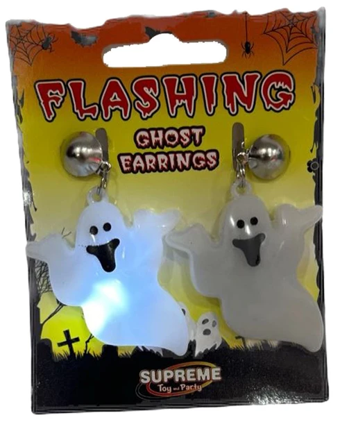 Flashing LED Ghost Earrings