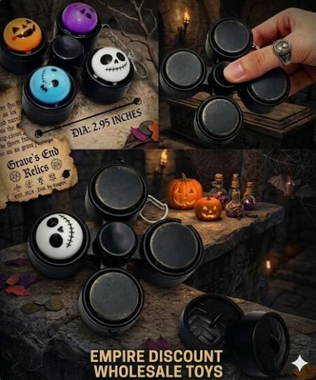 Halloween 3-Inch Pop Fidget Spinner Keychain (12 per display)