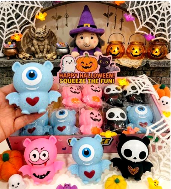 3” Halloween Flour Squishy (OSC) (12-Piece Counter Display)