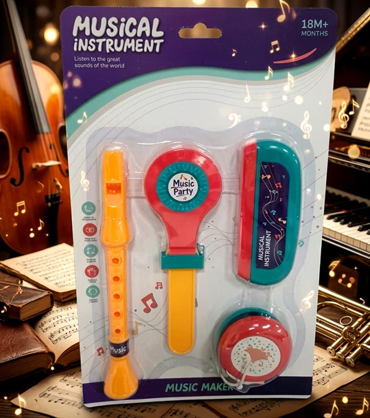 4-Piece Toddler Musical Instrument Assortment