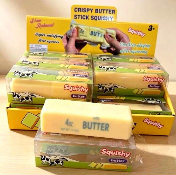 Wax Coated Butter Crispy Crunchy Squishy Toy PDQ