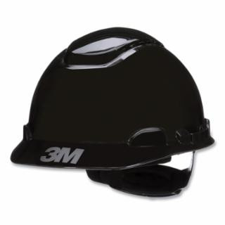 3M 7100240011 Hard Hat H-712Sfv-Uv Black Vented 4-Point