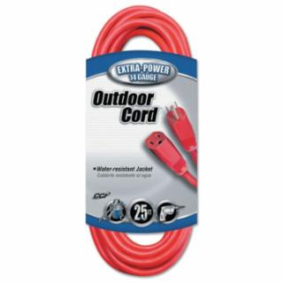Southwire 2407SW8804 25' 14/3 Sjtw-A Red Extcord 125V