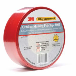 3M 7000049309 Poly Tape 5903 Red 48 mm  X 54.8 M 7.5 Mil (24 RL)