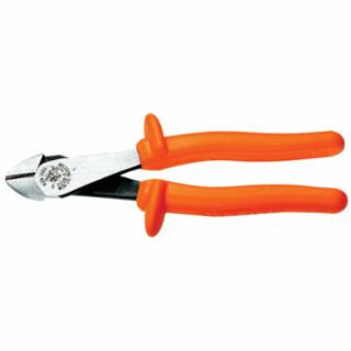 Klein Tools D2000-48-INS Diagonal Cutting Pliers, Insulated, Heavy-Duty, Angled Head, 8-Inch