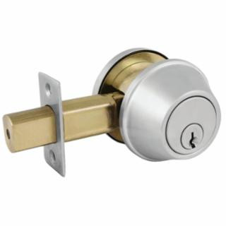 Master Lock DSC0632DKA4 Comm Sgl Cyl Deadbolt Satin Chrome Ka4 Schlage C