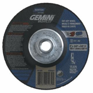 Norton 66252842027 4-1/2X3/32X5/8-11 Geminitype 27 Depress. Ctr. Wh
