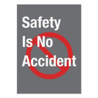 Notrax 194SNA35CH 194 Safety Is No Accident Vertical 3X5 Charcoal