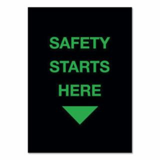 Notrax 194SSH35BL 194 Safety Starts Here Vertical 3X5 Black