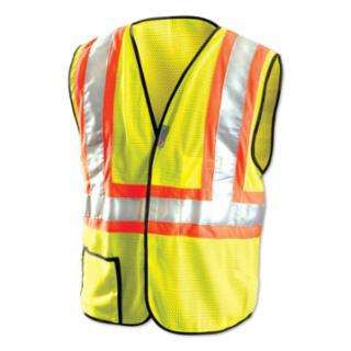 Occunomix LUX-SSCOOL2-YXL Cl2 2Tone Mesh Vest YelXL