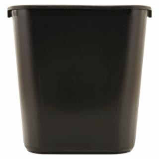 Rubbermaid Commercial FG295600BLA Wastebasket Med Rect 28Qt/27L Bla (12 EA)