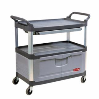 Rubbermaid Commercial FG409500BLA X-Tra Equipment Cart