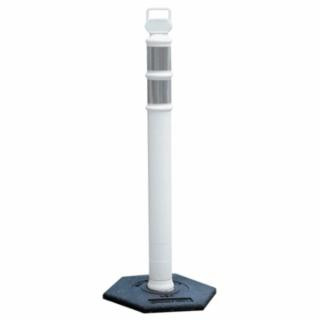 Cortina 03-747WRBC White Delineator Post W/10Lb. Base Packed In A B