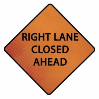 Cortina 07-800-3066 36" Right Lane Closed Ahead 3016042