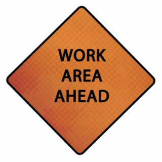 Cortina 07-800-3081 36" Work Area Ahead 3017643