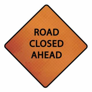 Cortina 07-800-4080 48" Road Closed Ahead 3017662