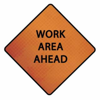 Cortina 07-800-4085 48" Work Area Ahead 3017671