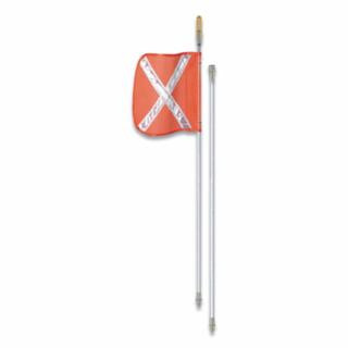 Checkers FS12XL-SPQD-O Wrng Whip12'Light12" Orange Flagwht Xsplit