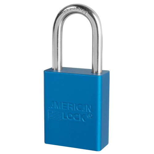 American Lock S1106BLU Blu Alum Safety Pl W/11/2In Shckl Key Retaining