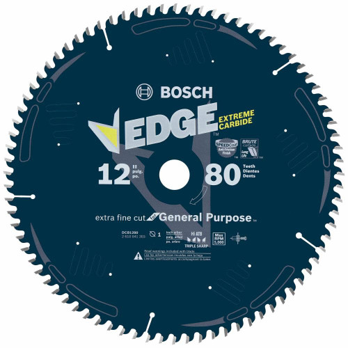 Bosch Power Tools DCB1280 12" X 80T Xtra Fine Sawblade