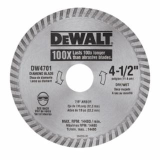 Dewalt DW4701 4-1/2" Dry Cut Diamond B