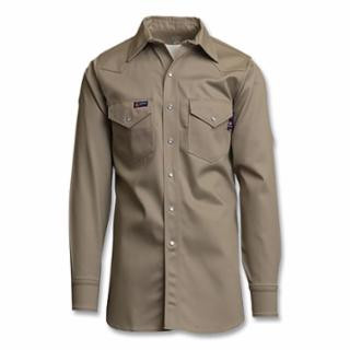 Lapco INK-18-XL Shirt- Khaki Indura- 18- 37 Flame Resistant