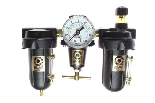 Coilhose Pneumatics 8884AAGM 17020 1/2" Filter/Reg/Lub Trio W/Metal Bowl