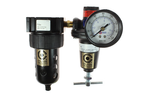 Coilhose Pneumatics FR140 1/4"Gp Filter-Regulatorduo W/Bowl