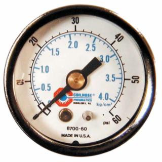 Coilhose Pneumatics GB14100 2" 0-100Psi Chrome Casegauge 1/4" Bottom