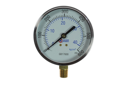Coilhose Pneumatics GB17600 30375 0-600Psi 3-1/2" Dial Size 1/4"Connect