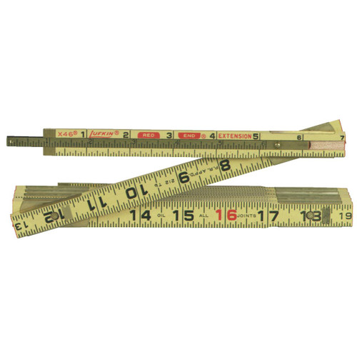 LUFKIN WOOD RULER FOLDING 5/8X6