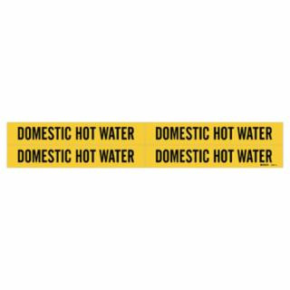 Brady 7087-4 1-1/8"X7" Domestic Hot Water Vinyl Pipe Marker (1 CG)