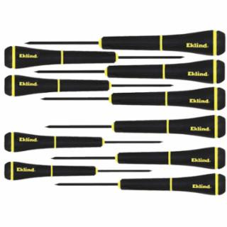 Eklind Tool 92199 10Pc Slotted 1-4 mm  & P#000-#1 Screwdriver Set (1 ST)