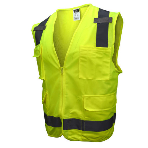 Radians SV7GL Surv Tpr/Cl2 Sol/Mesh Safety Vest-Grn-L