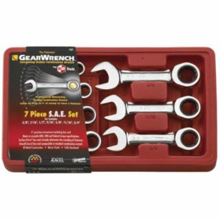 Gearwrench 9507D 7Pc Sae Stubby Combination Ratcheting Wrench
