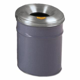 Justrite 26606G Gray 6 Gallon Drum Ceasefire Waste Receptacle