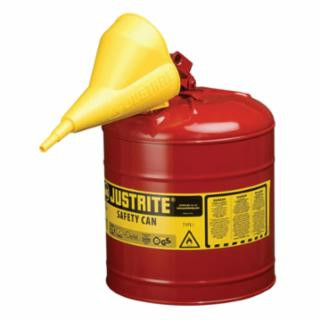 Justrite 7125110 2.5G/9.5L Safe Can Red W/Fnl