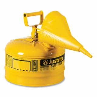Justrite 7125210 Can Safety W/Fnl T1 2.5Gyel
