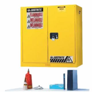 Justrite 893400 20G Wall Mt Man Cab Yl Flam Ex