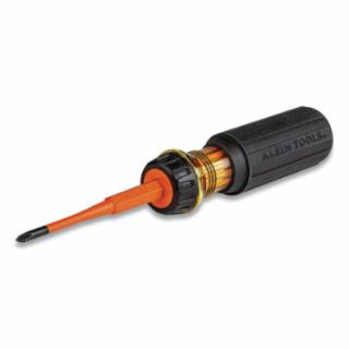 Klein Tools 32286 Flip-Blade Insulated Screwdriver, 2-in1, Ph Bit #1, Sl Bit 3/16-Inch