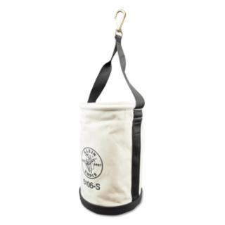 Klein Tools 5109 Canvas Bucket, Wide-Opening, Straight-Wall, Molded Bottom, 12-Inch