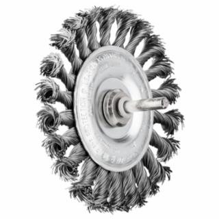 Pferd 82920 4" Shank Mtd Knot Wheelbrush .020 Cs Wire 1/4Sh