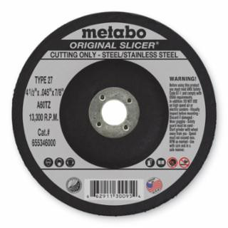 Metabo 655346000 4-1/2"X.045X7/8" Type 27Slicer Wheel A60Tz Grit