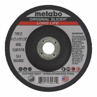 Metabo 655349000 4 1/2Inx1/16Inx7/8In A60Tz T27 Cutting Wheels (50 EA)
