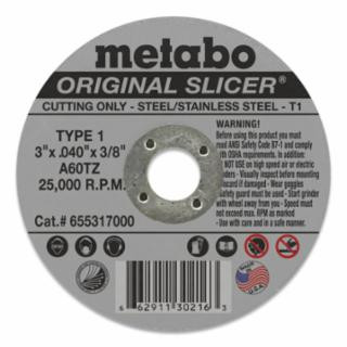 Metabo 655317000 T1 3X040X3/8 A60Tz 100/Min