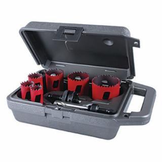 M.K. Morse MHS04P 9Pc. Plumbers Hole Saw Kt W/Case (1 KT)