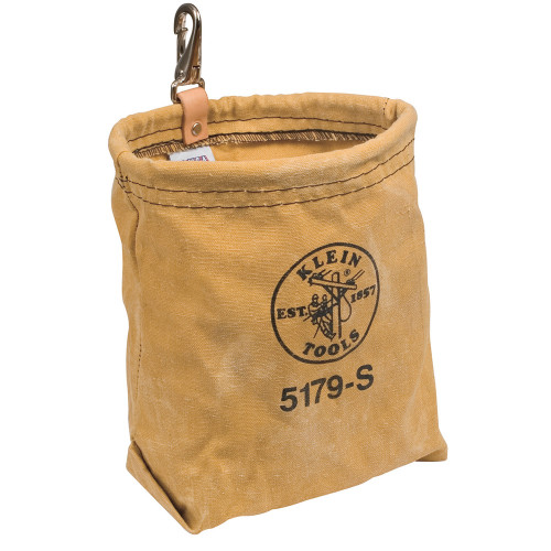 Klein Tools 5179S Tool Pouch, Water-Repellent Bag with Snap Clip, 7.5 x 7 x 3.5-Inch